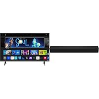 40-inch D-Series Full HD 1080p Smart TV, D40f-J09, 2022 Model V-Series 2.0 Compact Home Theater Sound Bar with DTS Virtual:X, Bluetooth - V20-J8