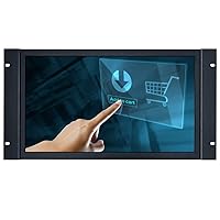 17.3'' inch PC Monitor 1920x1080 16:9 Widescreen HDMI-in VGA USB Built-in Speaker Metal Shell Embedded Open Frame Wall-mounted Industrial Four-wire Resistive Touch LCD Screen Display K173MT-59R
