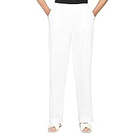 Alfred Dunner Women's Petite Relaxed Fit Go-to Medium Length Pant