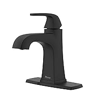 Pfister Bellance Bathroom Sink Faucet, Single Handle, Single Hole or 3-Hole, Matte Black Finish, LF042BLLB
