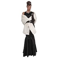 Forum Novelties womens Vintage Hollywood Faux Mink Stole Adult Sized Costumes, White, One Size US