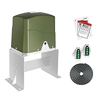 TOPENS CK700 Automatic Sliding Gate Opener Chain Drive Electric Gate Motor for Heavy Driveway Slide Gates Up to 1600 Pounds, Security Gate Operator AC Powered with 20ft Roller Chain and Remote Control
