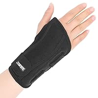 Wrist Brace for Carpal Tunnel Relief Night Support, Maximum Support Hand Brace for Women Men, Adjustable Wrist Support Splint for Tendonitis, Arthritis, Injuries, Sprains