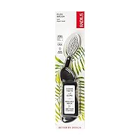 RADIUS Flex Brush with Soft Bristles Toothbrush BPA Free & ADA Accepted Designed to Improve Gum Health & Reduce Issues - Right Hand - Black/White - Pack of 1