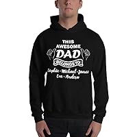 Personalized Dad Hoodie, Custom Dad Kid's Names Hoodie, Fathers Day Hoodie Clothing