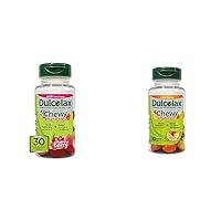 Dulcolax Chewy Fruit Bites, Saline Laxative, Cherry Berry & Assorted Fruit Flavors (30ct) Cramp-Free Constipation Relief