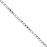 Saris and Things 14K Yellow Gold White Gold 3mm Solid Double Link Charm Bracelet