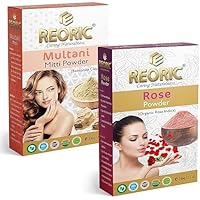 NN Pure multani mitti Powder for face and Rose Powder |Pure multani mitti Powder |Rose Powder for face|Rose Petals Powder for Skin Care,Face Pack for Fairness(200g, Pack of 2)