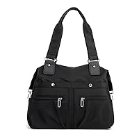 Women's Tote Bag Multi Pocket Water resistant Nylon Handbag Purse Casual Travel Shoulder Bag Hobo Bag