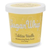 Primal Elements Sugar Whip Exfoliating Scrub, Body and Face Cleanser for Silky Smooth, Moisturize All Skin Types, 10 Oz, Tahitian Vanilla, 10 Ounce
