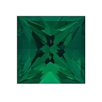 Lab Created Emerald Square Princess Cut Shape AAA Quality from 2MM-10MM