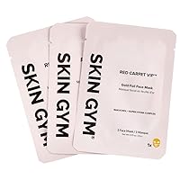 SKIN GYM Gold Foil Face Mask - With Bakuchiol and Super Hydra Complex With Sodium Hyaluronate and Amino Acids- Soothing, Anti Aging, Depuffing and Anti Wrinkle