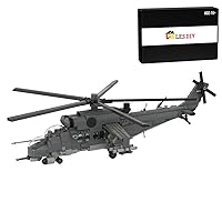 Military Helicopter Serise Building Block Set, MOC-97659 Mil Mi-35 HIND Model, 1084PCS