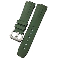 24mm Rubber Silicone For Panerai Strap Arc Curved Interface pam441 111 312 359 438 320 Watchband Men Sports Bracelet Accessories