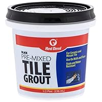 042260 Pre-Mixed Tile Grout, 1/2 Pint, Black, (Pack of 1)