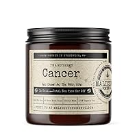 Malicious Women Candle Co - Cancer The Zodiac Bitch - is Chill…Until You Piss Her Off, Lavender & Coconut Water, All-Natural Soy Candle, 9 oz