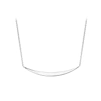 Carissima Gold Women's 9 ct Gold Curved Bar Adjustable Necklace of Length 41 cm/16 Inch - 43 cm/17 Inch