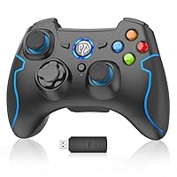 EasySMX 9013 Wireless Controller for PC, PS3, Android TV Box, Windows 8/9/10/11, Steam Controller, Plug and Play Gaming Gamepad with Sensitive Joysticks/Trigger, Dual Vibration, Mandos PC Inalambrico