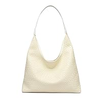 SAJOSE Woven Leather Hobo Handbag For Women Purse Shoulder Bag Lady Top-handle Tote