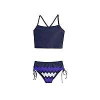 PattyCandy Nautical Stripes Tankini Swimsuit Set 2 Piece Summer Swimwear for 2-13 Years