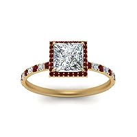 Choose Your Gemstone Infinite Elements Sparkling 18k Gold Plated Ring Princess Cut Beautified with Tiny Glistening Stone Bridal Engagement Ring Gift for Women and Girls Size US 4 to 13