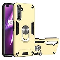 Cell Phone Case Shell Compatible with OPPO Realme 6 Pro Case,Military-Grade Shockproof Cover with Magnetic Car Mount Ring Kickstand Holder Compatible with OPPO Realme 6 Pro Protector Case ( Color : Go
