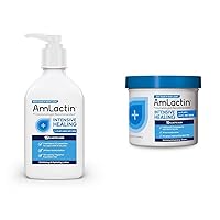 Intensive Healing Body Lotion for Dry Skin – 7.9 oz Pump Bottle – 2-in-1 Exfoliator & Intensive Healing Body Cream – 12 oz Tub – 2-in-1 Exfoliator and Moisturizer for Dry Skin