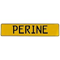 740649 Wall Art (Perine Yellow Stamped Aluminum Street Sign Mancave), 1 Pack