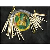 15 size 16 inch Brilliant Knitting (BR brand) bamboo circular knitting needles pins US 0-15