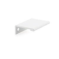 Richelieu Hardware BP98983330 Lincoln Collection 1 5/16-inch (33 mm) Center-to-Center White Modern Cabinet and Drawer Edge Pull Handle for Kitchen, Bathroom, and Furniture
