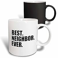 3dRose Best Neighbor Ever, Gifts for Good Neighbors, Fun, Humorous, Magic Transforming Mug, 11-Oz