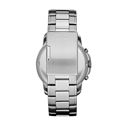 Fossil Men's Grant Quartz Stainless Steel Chronograph Watch, Color: Silver (Model: FS4736)