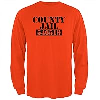 Old Glory Halloween County Jail Inmate Costume Mens Long Sleeve T Shirt