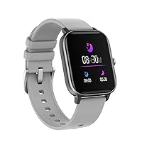 Generic KeepFit Fitness Smart Watch for Android and iOS with Heart Rate Tracker, BP Measure, SPO2 Blood Oxygen Tracker, IP68 Waterproof for Men and Women (Grey)