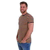 Mens 70s Retro Rainbow Brights Striped T Shirt