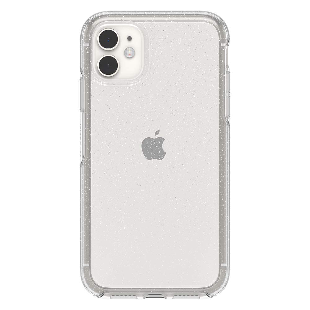 OtterBox iPhone 11 Symmetry Series Case - STARDUST (SILVER FLAKE/CLEAR), ultra-sleek, wireless charging compatible, raised edges protect camera & screen