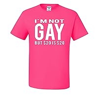 I'm Not Gay But 20$ is 20$ Rainbow Funny Mens T-Shirts