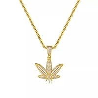 2.10Ctw Round Cut White Simulated Diamond Flower Men's Hiphop Pendant Necklace 14K Yellow Gold Plated
