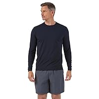Men's Athleisure Wear Sun Protective UPF 50+ Icefil Cooling Tech Long Sleeve Crewneck T-Shirt - 93199