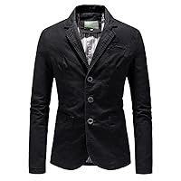 Boys Casual Suit Blazer Spring Long Sleeve Button Up Top Jacket Man Oversized Cotton Outerwear