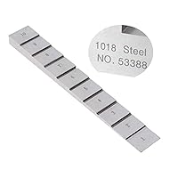 10 Step 1mm 2mm 3mm 4mm 5mm 6mm 7mm 8mm 9mm 10mm Test Calibration Block for ultrasonic Thickness Gauge Calibration Block Thickness and linearity in NDT Testing w/ 1018 Steel Color White
