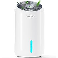 Dehumidifier for Room under 550 sq ft, 56 oz Large Capacity Water Tank, 2 Working Modes/Auto Shut-off, Dual-Semiconductor Quiet Small Dehumidifiers for Home, Bedroom, Basement, Bathroom, Kitchen, RV