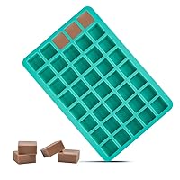 Square Caramel Molds 40-Cavity Chocolate Candy Truffles Molds Ice Cube Tray, Pralines, Jelly Molds