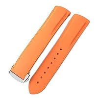 19mm 20mm Rubber Watchband 21mm 22mm for IWC PILOT Mark 18 Spitfire chronograph IW3270 IW3777 IW5010 Curved end Watch Strap