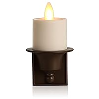 Luminara Flameless Candle Nightlight - Patented Flickering Real-Flame Effect Technology Mimics Real Candle - Plugs into Outlet - Dusk to Dawn Sensor Auto Switch On/Off - Safe for Families Kids Pets