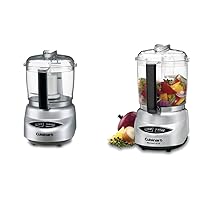 Cuisinart DLC-2ABC Mini Prep Plus Food Processor Brushed Chrome and Nickel & Mini-Prep Plus 4-Cup Food Processor, Brushed Stainless