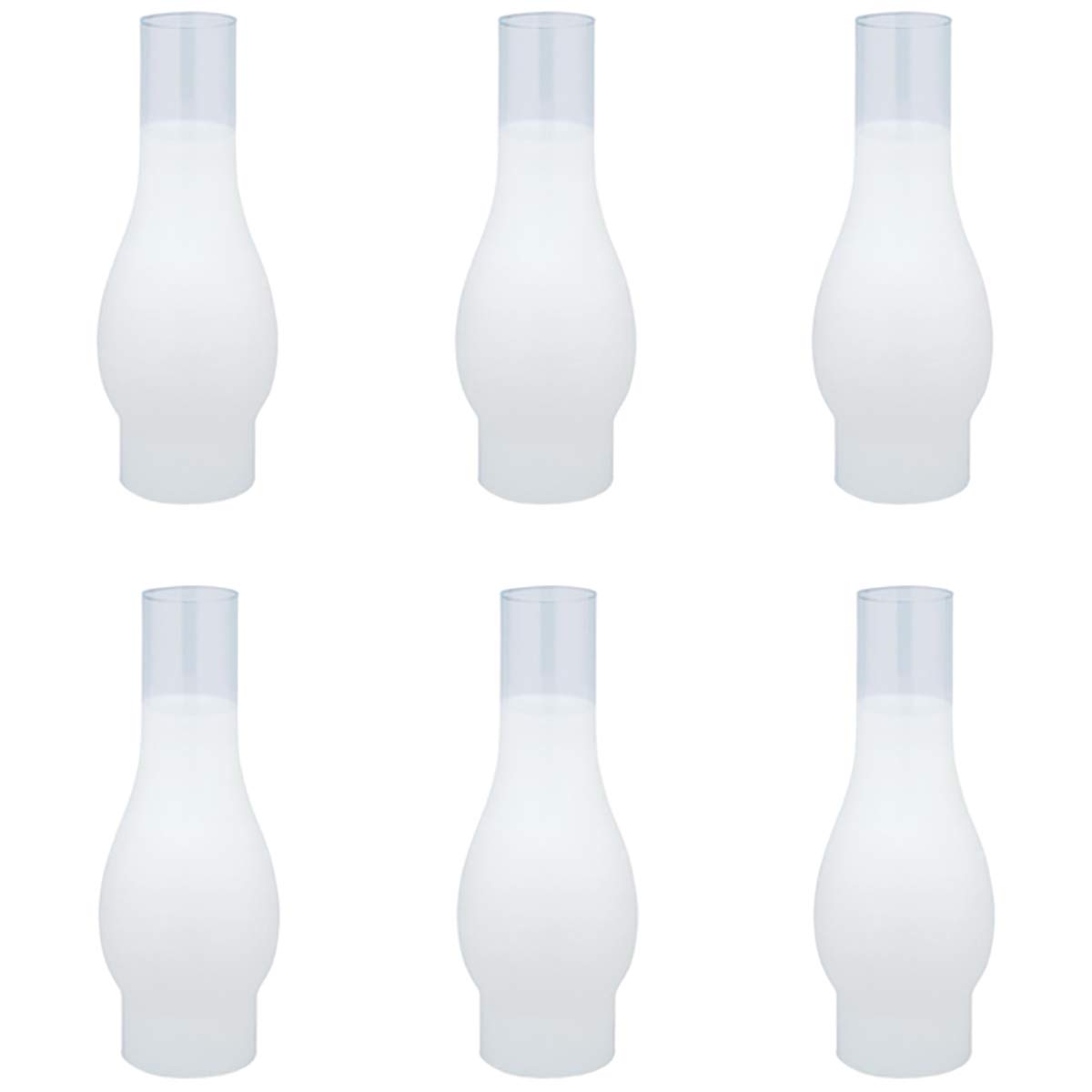 Freedy Lighting 3" x 10"-inch Frosted Glass Chimney Lamp Shade for oil lamps and electric lamps