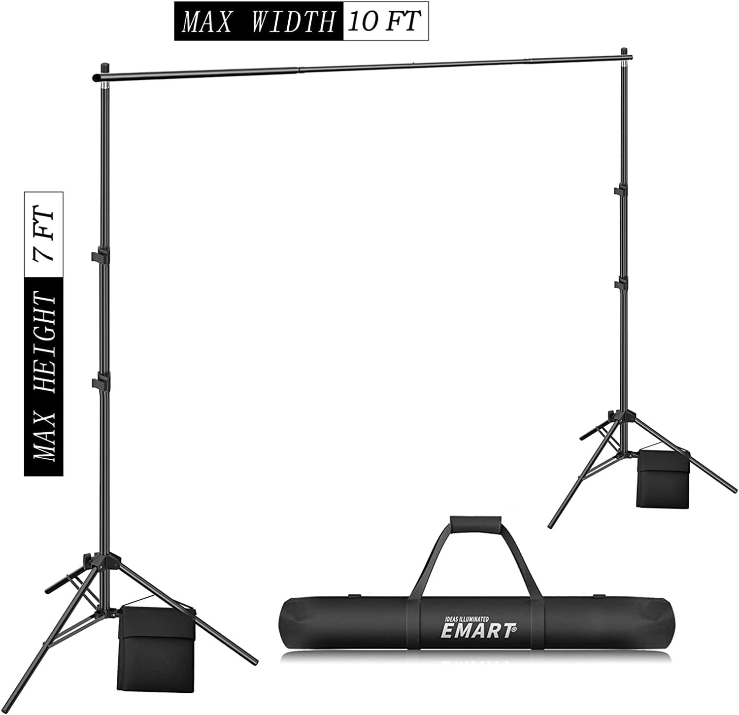 Mua EMART Photo Video Studio 10Ft Adjustable Background Stand Backdrop  Support System Kit with Carry Bag trên Amazon Mỹ chính hãng 2023 | Fado