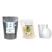 Josh's Frogs Hydei Fruit Fly Culturing Kit with Media, Fabric Cups, and Excelsior (Small)