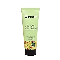 QUE-NCH Bravocado Pollution Rescue Cream Face Wash with Vitamin E & Avocado| Korean Face Wash for Dry & Sensitive Skin| Deeply Cleanses & Exfoliates Skin to give Glowing Skin (100ml)
